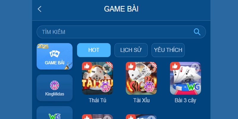 Game bài 58WIN nổi tiếng với sự đa dạng của nhiều thể loại game khác nhau 