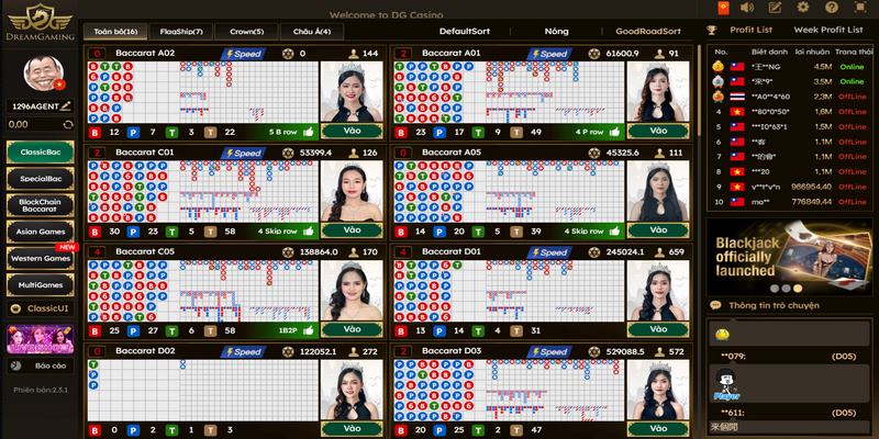 Sảnh DG tạo cơ hội cho anh em đam mê giải trí với nhiều game đỏ đen 